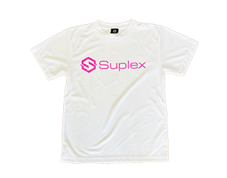 SUPLEXドライTシャツ（ホワイト×ピンク）
