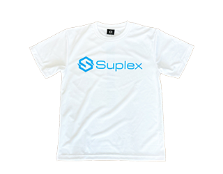 SUPLEXドライTシャツ（ホワイト×ライトブルー）